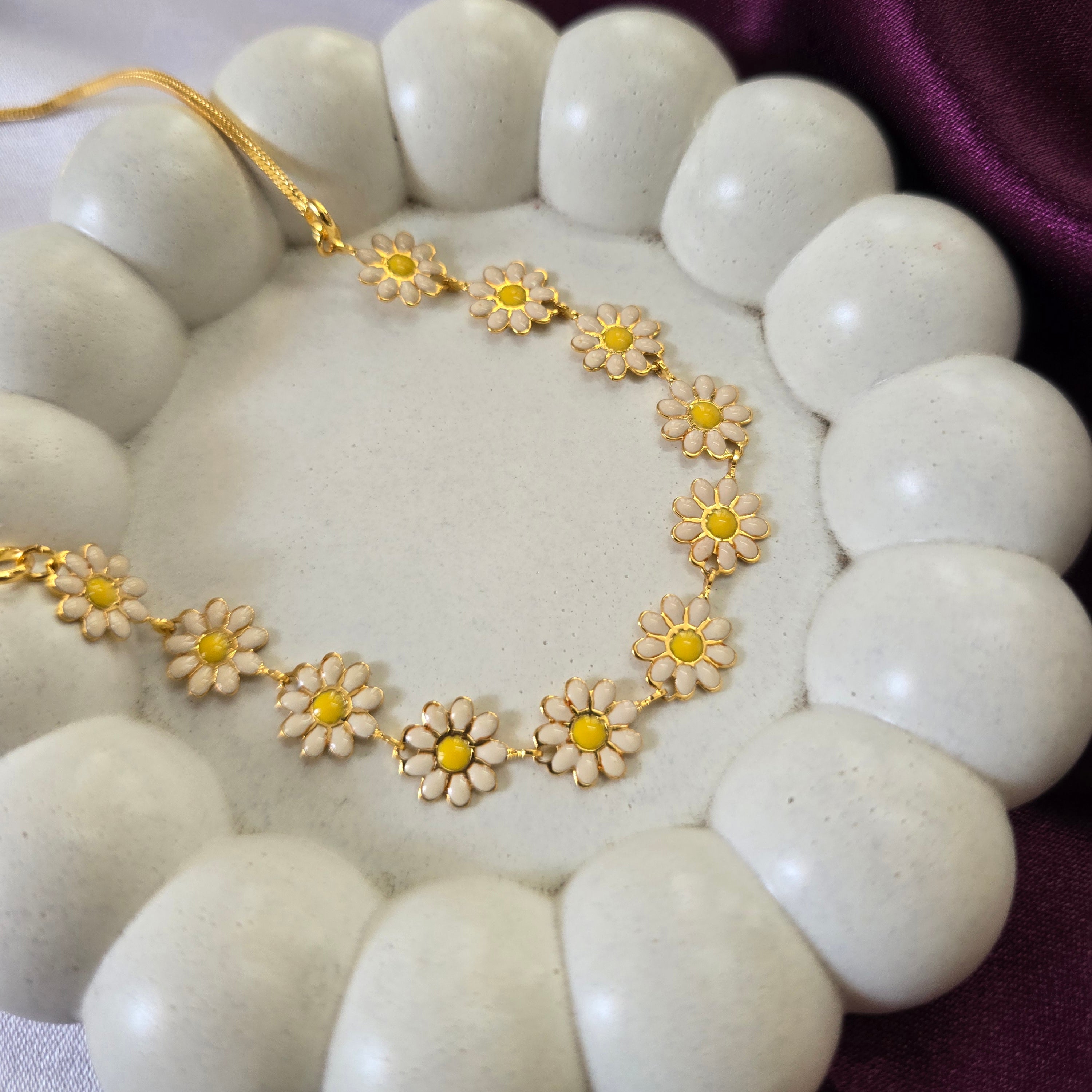 Sunflower Necklace - Gold