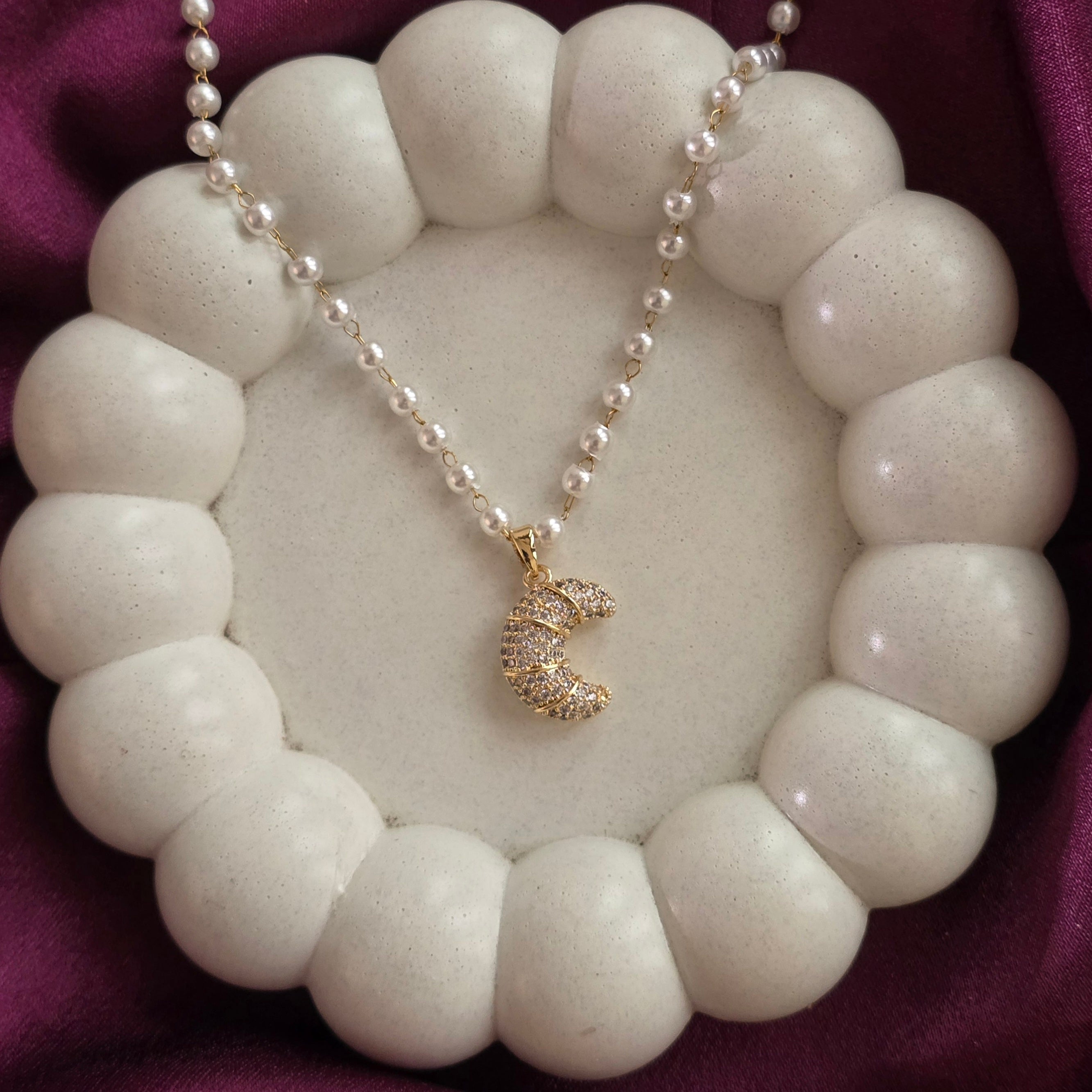 Golden Crescent Pendant