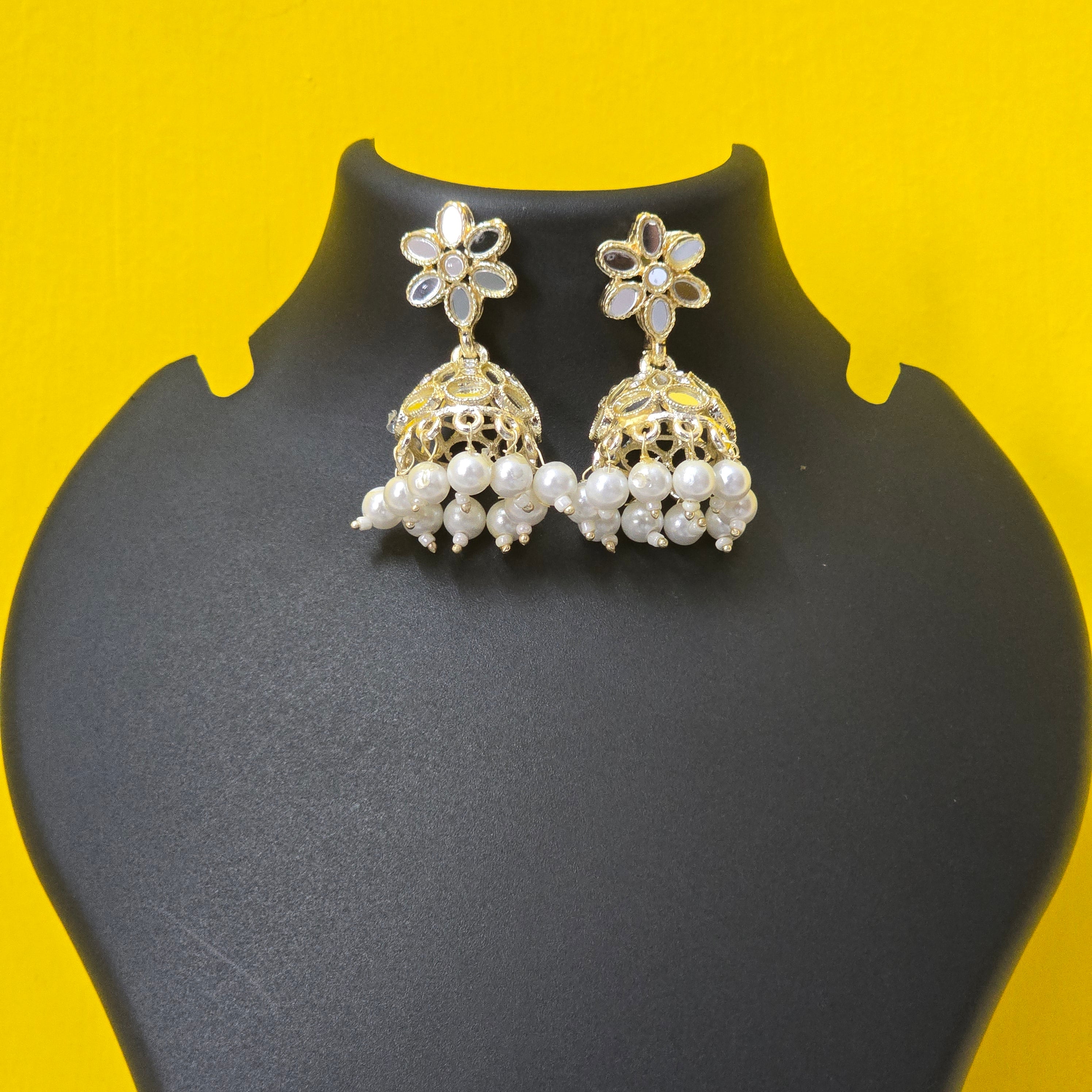 Pearl Blossom Jhumkas