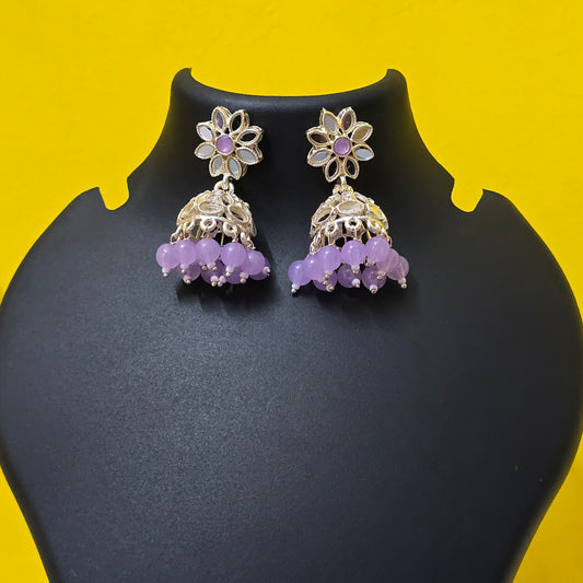 Lavender Bloom Jhumkas