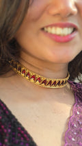 Ruby Heart Choker Set