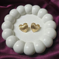 Shell Heart Studs