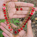 Ruby Bloom Traditional Necklace Set