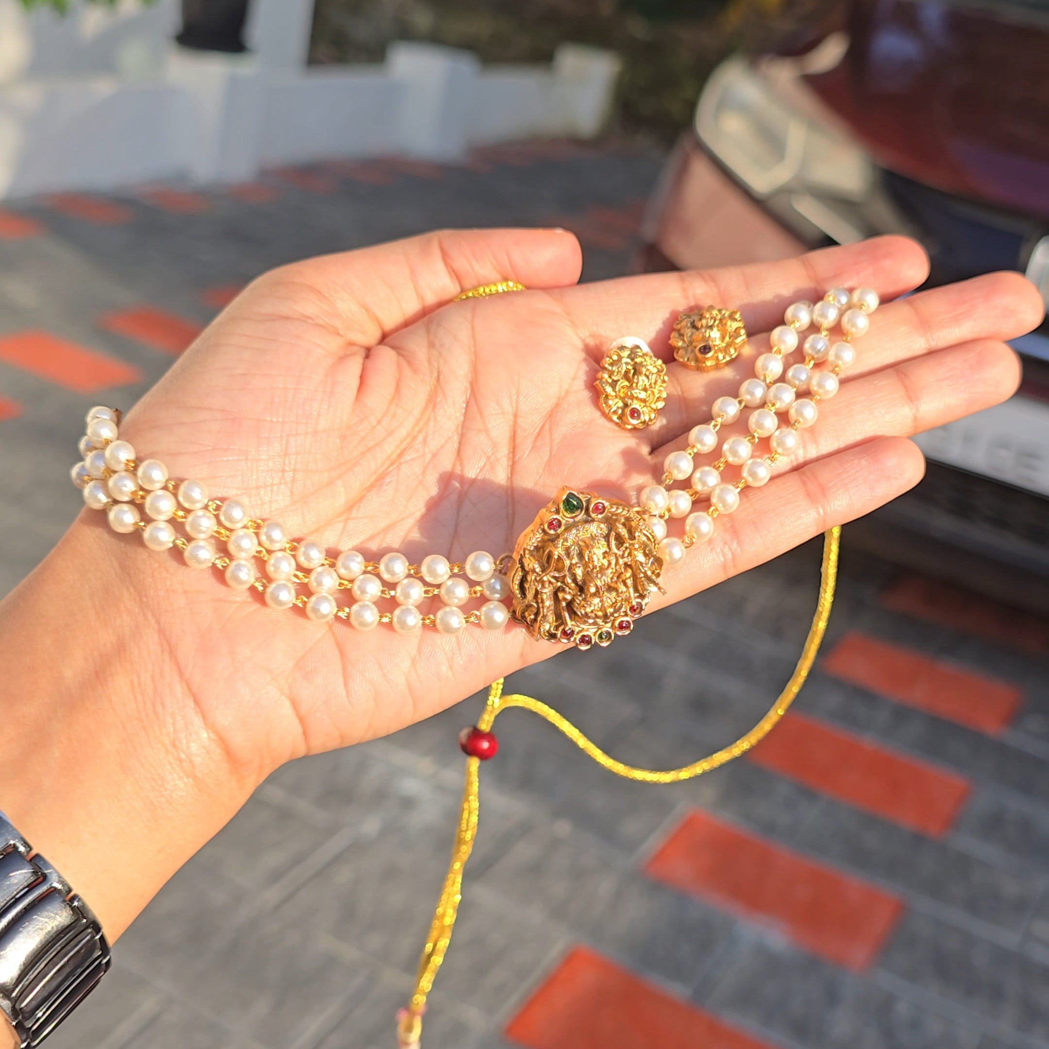 Lakshmi Pearl Choker Set
