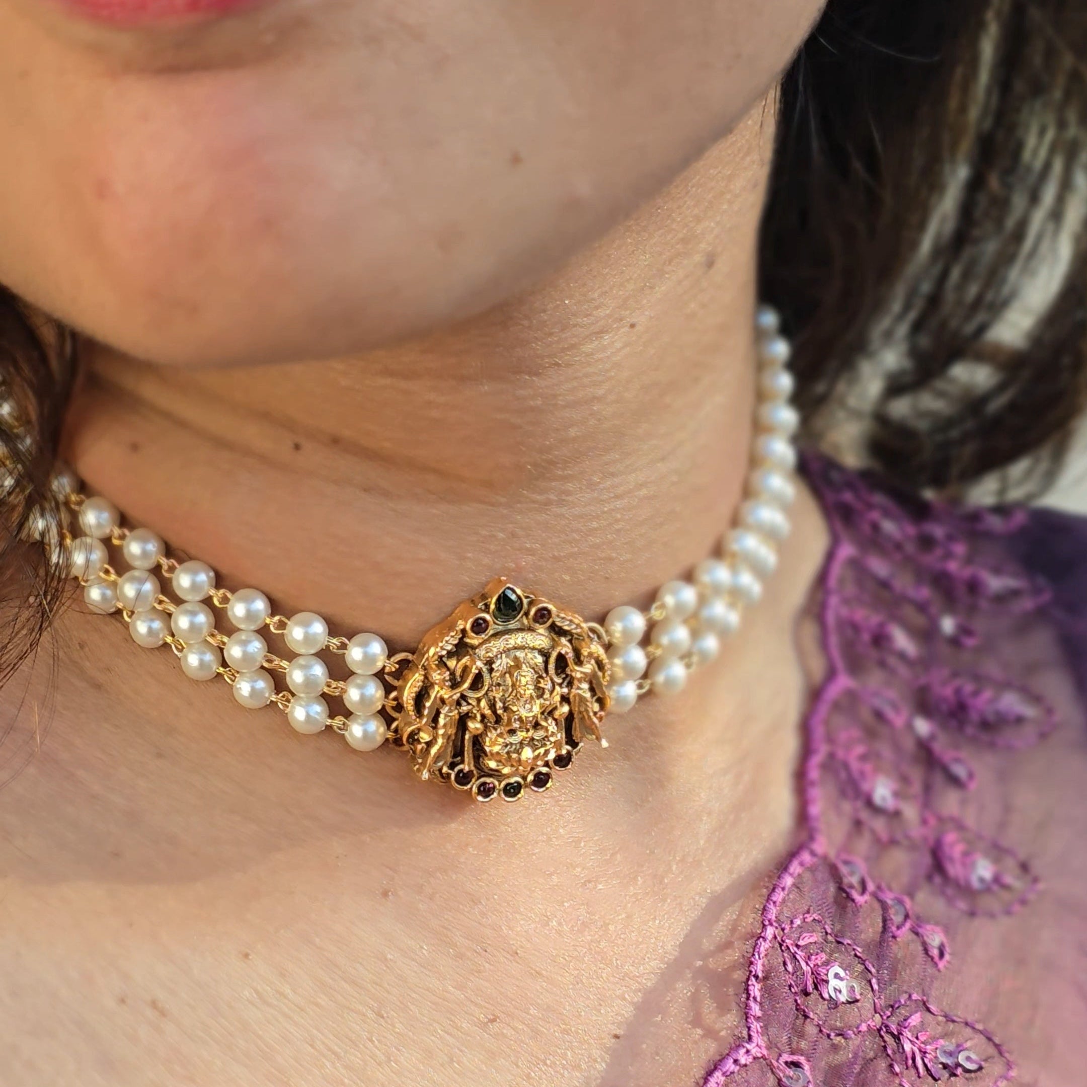 Lakshmi Pearl Choker Set